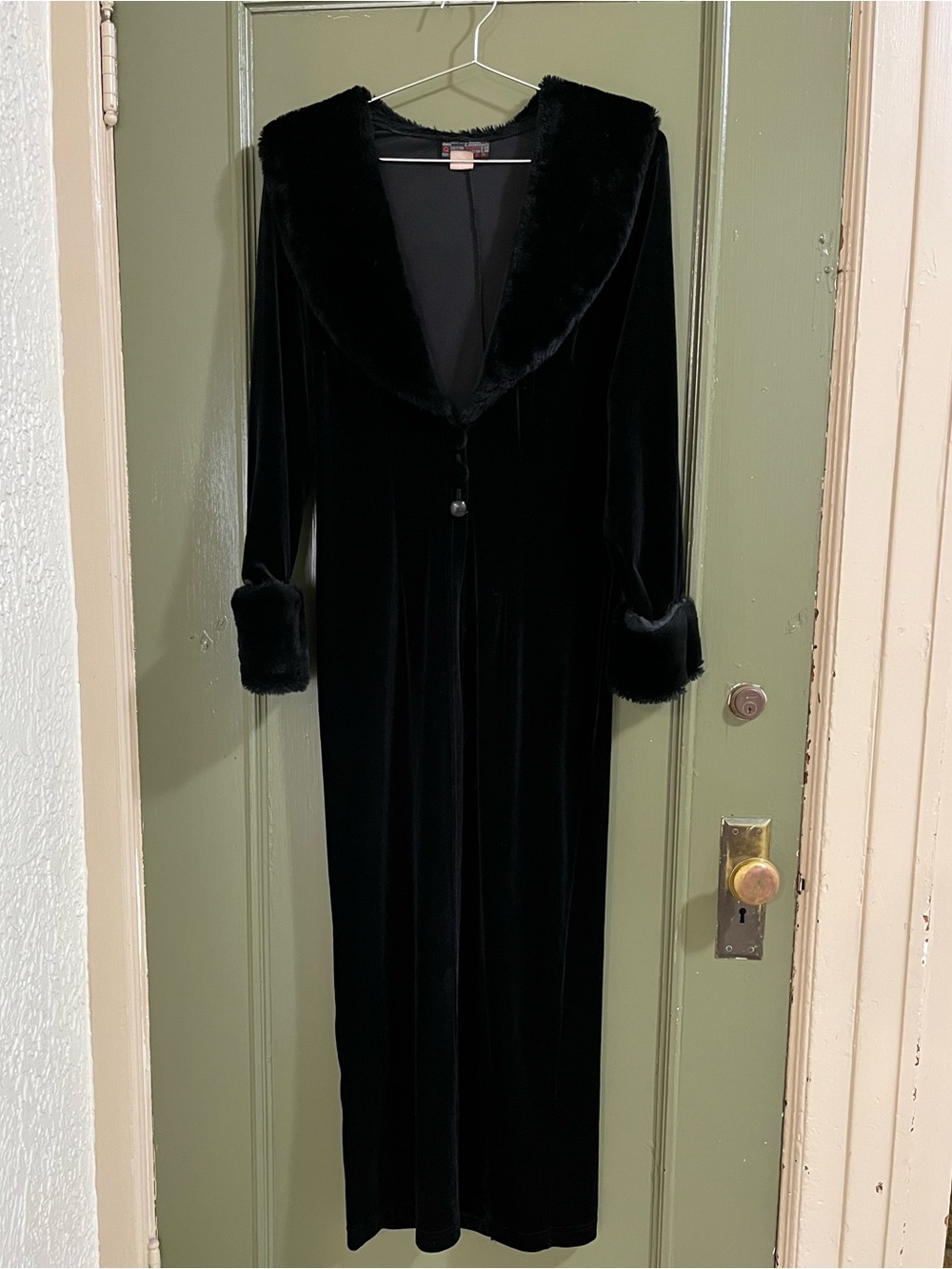 Coveted Maxi Faux Fur collar Cardigan